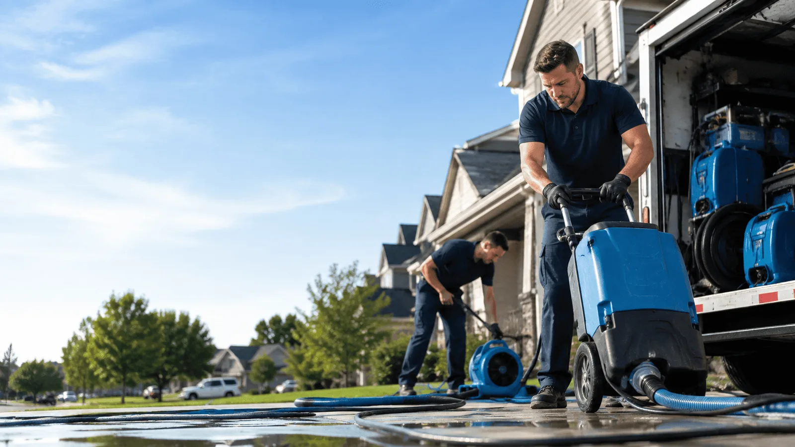 Basement Flooding being performed in Waterbury, NE